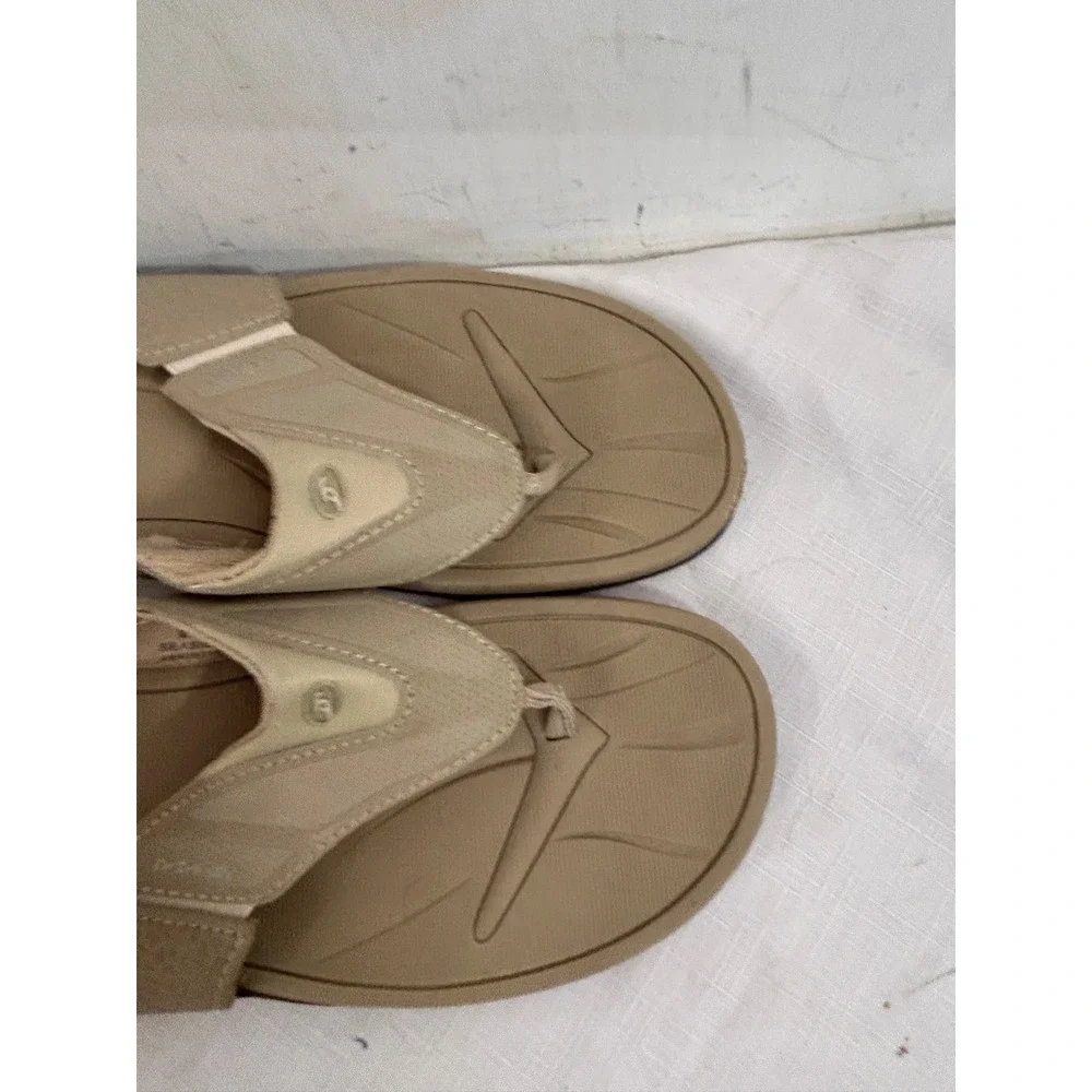 Dr. Scholls Seaside Flip Flops 9M Tan Massaging Gel Comfort Sandals Womens